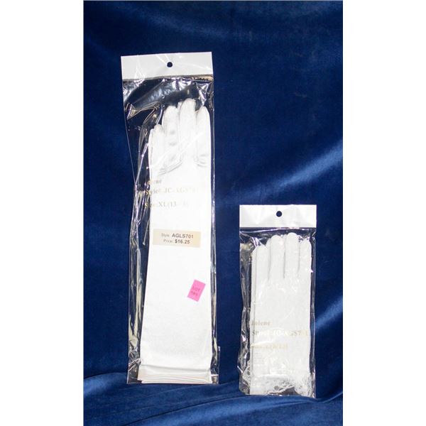 LOT OF 2 ASSORTED JOLENE YOUTH FORMAL GLOVES