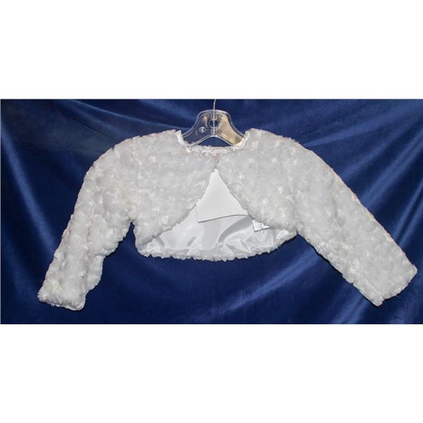 JOLENE CHILDREN'S WHITE SHRUG SIZE 12 MONTHS