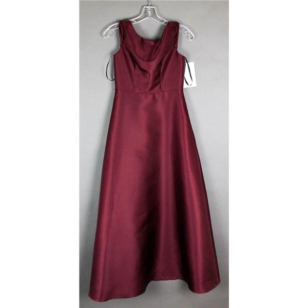 BURGUNDY SORELLA VITA DESIGNER FORMAL DRESS
