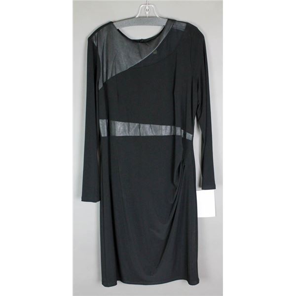 BLACK LONG SLEEVE CARTISE DESIGNER FORMAL DRESS