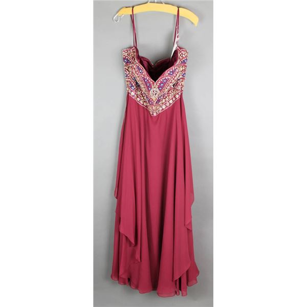 WINE RED BY SPLASH FORMAL DESIGNER DRESS