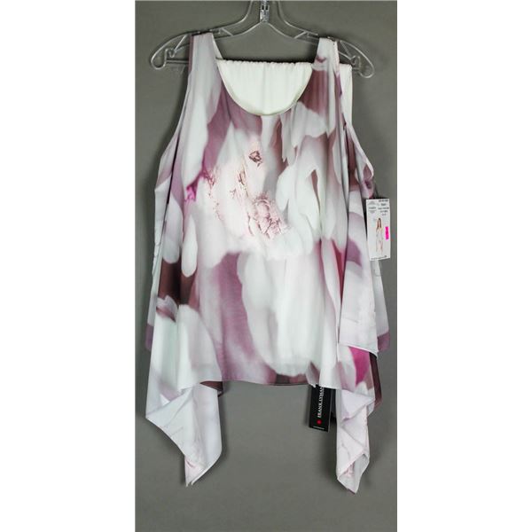 WHITE & PURPLE FLORAL FRANK LYMAN FORMAL 2PC