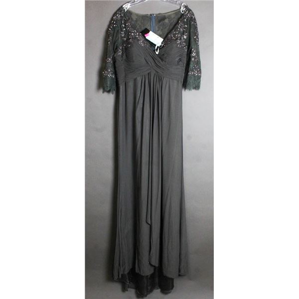 STEEL GREY ALYCE FORMAL DESIGNER DRESS