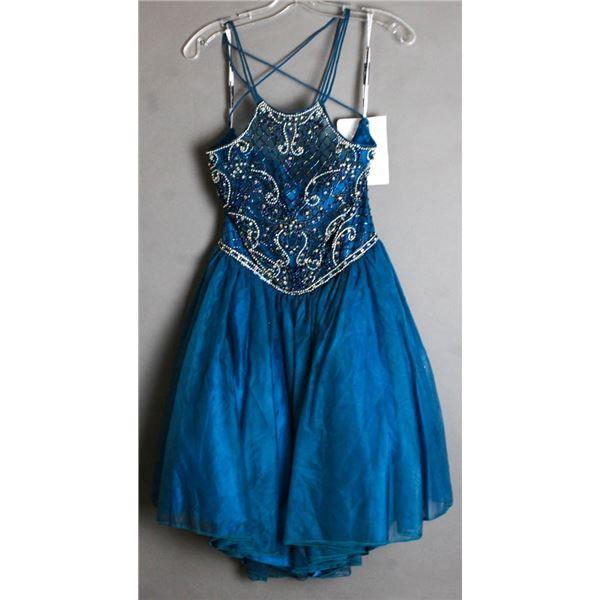 TEAL FLAIR FORMAL DESIGNER DRESS SIZE 18
