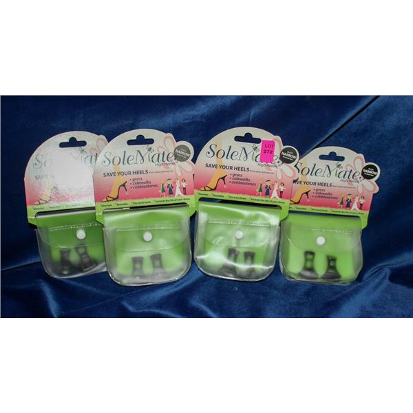 LOT OF 4 SOLE MATE HIGH HEELERS; BLACK