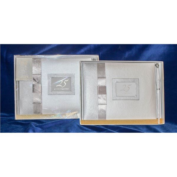 LOT OF 2 "25 YEARS TOGETHER" GUEST BOOKS