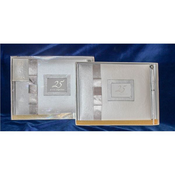 LOT OF 2 "25 YEARS TOGETHER" GUEST BOOKS