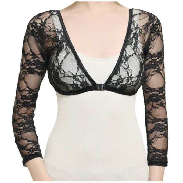 BLACK BASIC 3/4 LENGTH SLEEVEY -WONDERS - SIZE 1XL