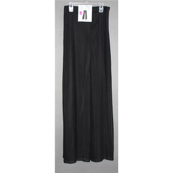 WOMEN'S BLACK/ SHEER FRANK LYMAN DRESS PANTS;