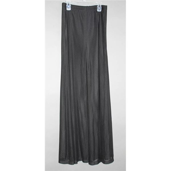 WOMEN'S BLACK/ SHEER FRANK LYMAN DRESS PANTS;