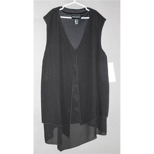 FRANK LYMAN WOMEN'S BLACK FORMAL SLEEVELESS PLEATED