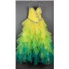 Image 1 : CANARY YELLOW/ GREEN BONNY FORMAL DESIGNER DRESS