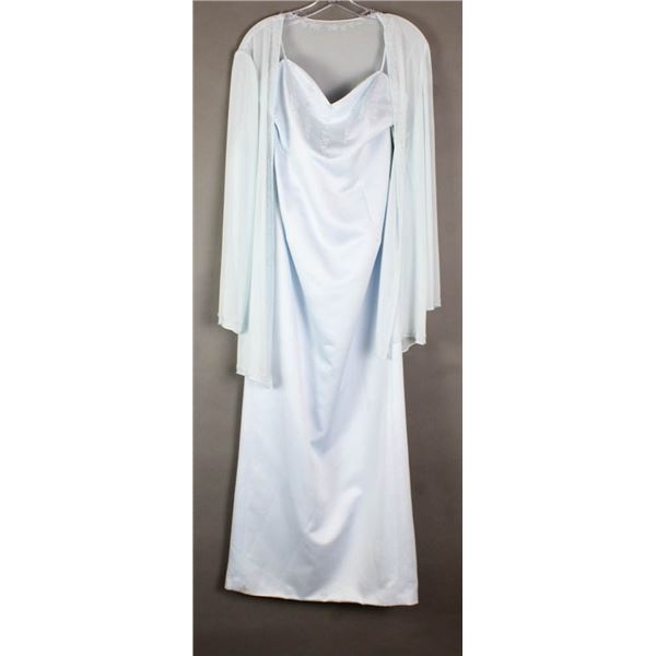 LIGHT BLUE VENUS FORMAL DESIGNER 2PC DRESS SIZE 14
