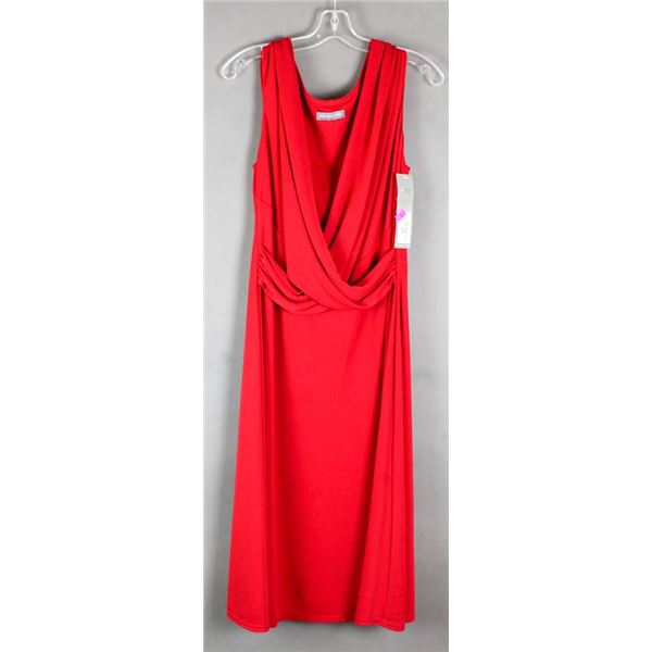 RED MICHAELA LOUISA FORMAL DESIGNER DRESS; SIZE 14