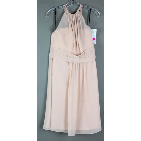 BLUSH SORELLA VITA DESIGNER FORMAL DRESS; SIZE 14