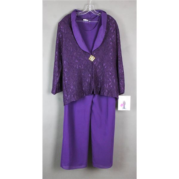 PURPLE/ LACE JOLENE  DESIGNER FORMAL OUTFIT;