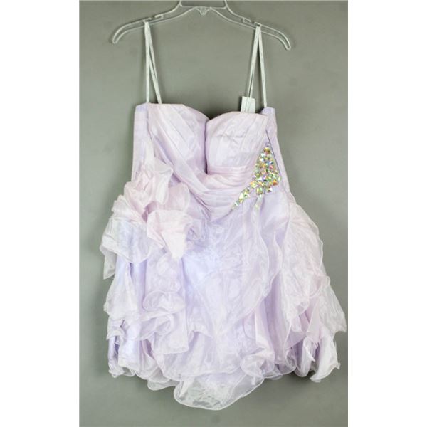 PASTEL PINK ALYCE DESIGNER FORMAL DRESS; SIZE 14