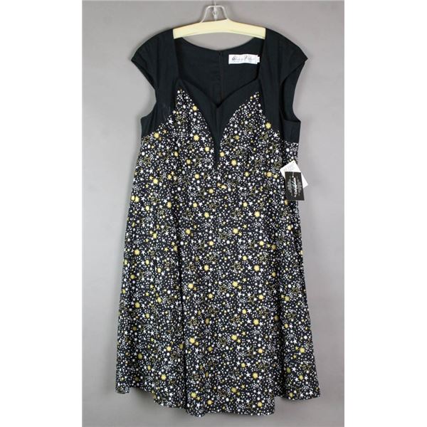 BLACK/ GOLD/ WHITE STARS CHERRY VELVET DESIGNER