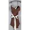 Image 1 : BROWN W/ CREAM SASH VENUS FORMAL DESIGNER DRESS;