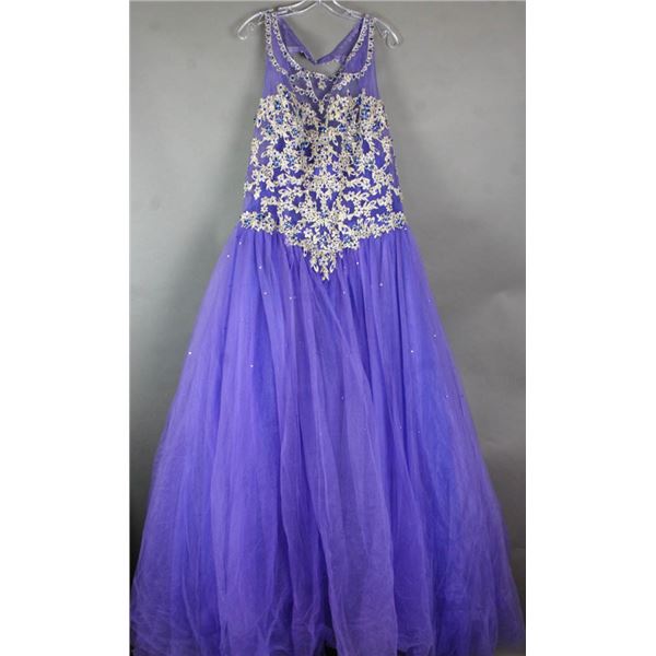 BLUE/ GOLD EMBELLISHMENT BONNY FORMAL DESIGNER