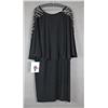 Image 1 : BLACK/ SILVER STONE CARTISE FORMAL DESIGNER DRESS;