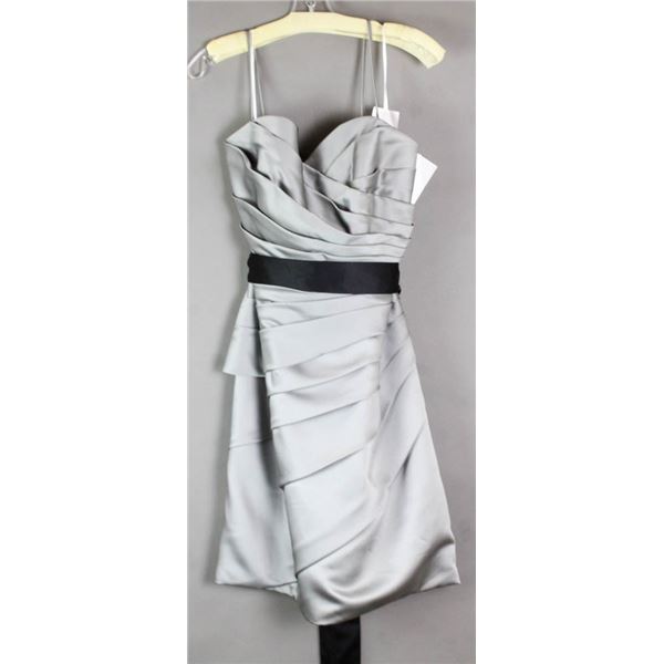 STEELE GREY SORELLA VITA FORMAL DESIGNER DRESS;
