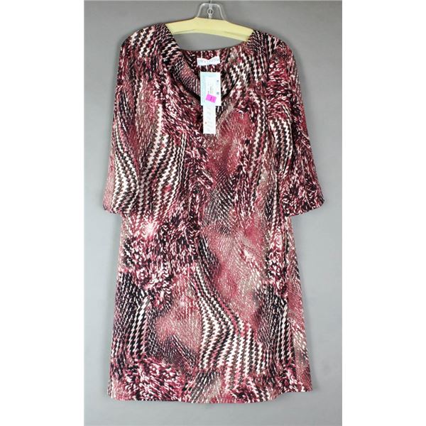 MAROON MARVELLA FORMAL DESIGNER DRESS; SIZE LRG