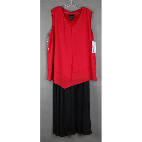 RED & BLACK FRANK LYMAN 2PC FORMAL OUTFIT;