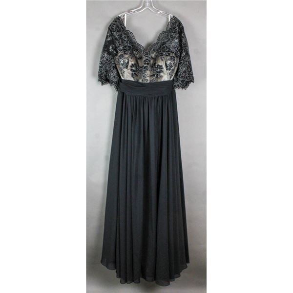 BLACK/ LACE JOLENE FORMAL DESIGNER DRESS;