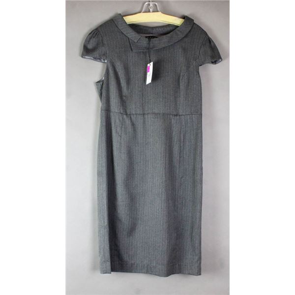 BLACK/ GREY FEVER LONDON DESIGNER DRESS;
