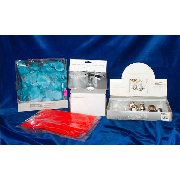 LOT OF ASSORTED BRIDAL ACCESSORIES; BRIDAL BELLS/