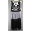 Image 1 : BLACK & WHITE FRINGE STYLE FRANK LYMAN  DESIGNER