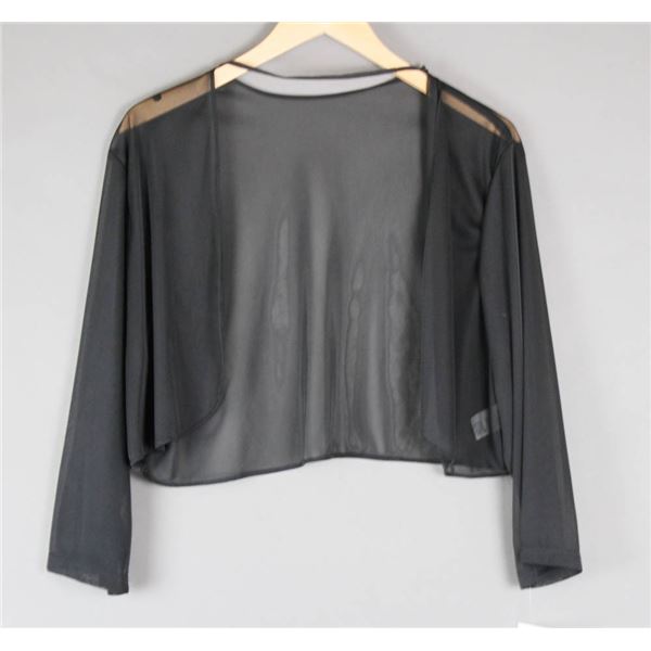 BLACK SHEER JOLENE WOMEN'S FORMAL JACKET;