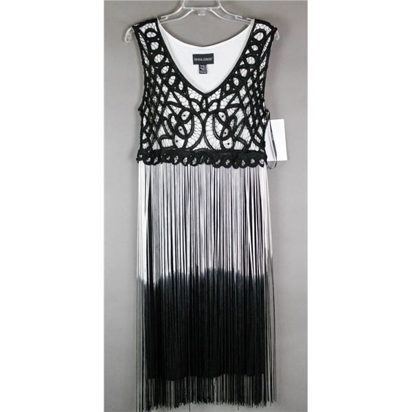 BLACK & WHITE FRINGE STYLE FRANK LYMAN DESIGNER