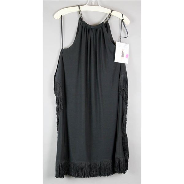 BLACK W/ SILVER RHINESTONE STRAP CARTISE