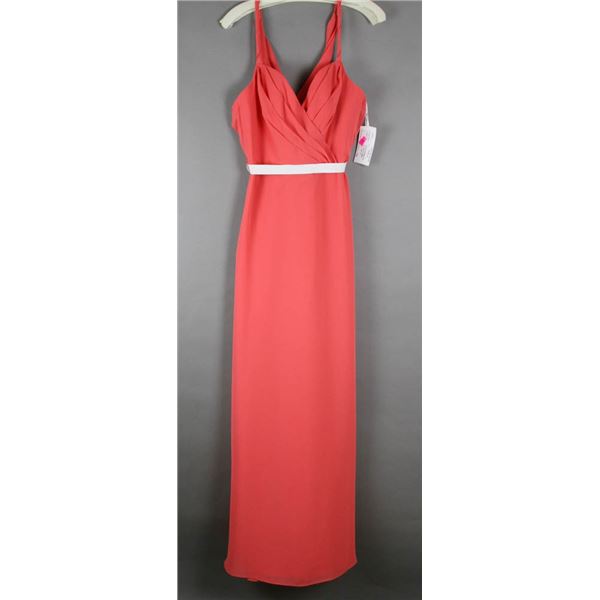 RED W/ WHITE SASH SORELLA VITA FORMAL DESIGNER