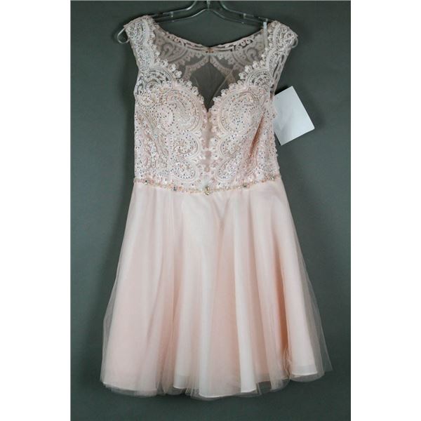 PALE PINK ALYCE FORMAL DESIGNER DRESS;