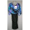 Image 1 : BLUE/ PURPLE/ BLACK FRANK LYMAN DESIGNER DRESS;