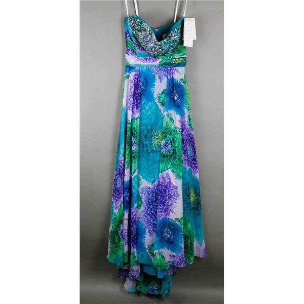 GREEN MULTI COLOR TONY BOWLS  FORMAL DESIGNER