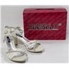 Image 1 : VANGELO WHITE/ RHINESTONE STRAPPED FORMAL HEELS;