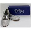 Image 1 : DIVA SILVER RHINESTONE SLIDE ON FLAT FORMAL SHOES;