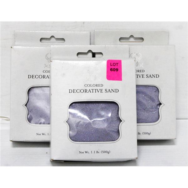 LOT OF 3- WEDDINGSTAR 1.1LB DECORATIVE SAND;