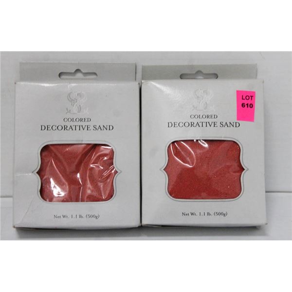 LOT OF 2- WEDDINGSTAR 1.1LB DECORATIVE SAND;