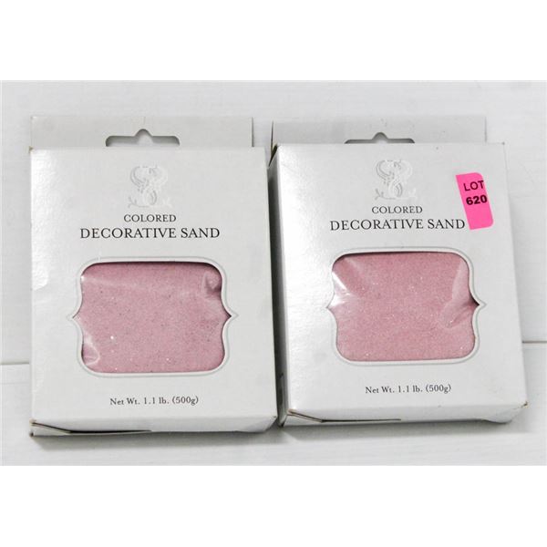 LOT OF 2- WEDDINGSTAR 1.1LB DECORATIVE SAND;