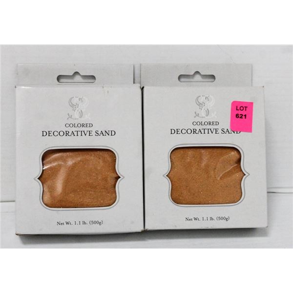 LOT OF 2- WEDDINGSTAR 1.1LB DECORATIVE SAND;