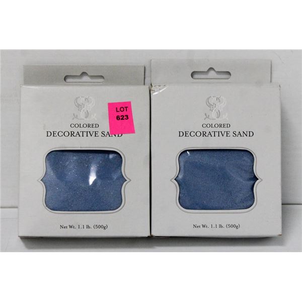 LOT OF 2- WEDDINGSTAR 1.1LB DECORATIVE SAND;