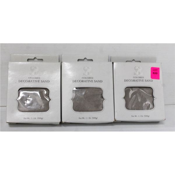 LOT OF 3- WEDDINGSTAR 1.1LB DECORATIVE SAND;