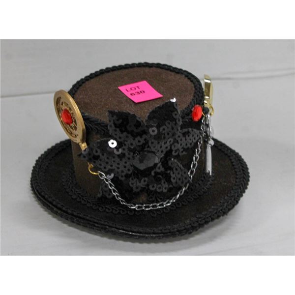 NOVELTY MAD HATTER HAIR CLIP IN HAT;