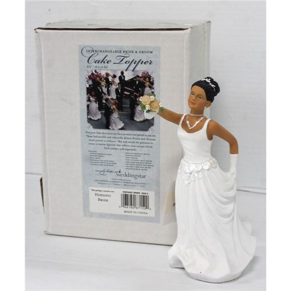 WEDDINGSTAR 6 .5" CAKE TOPPER; HISPANIC BRIDE