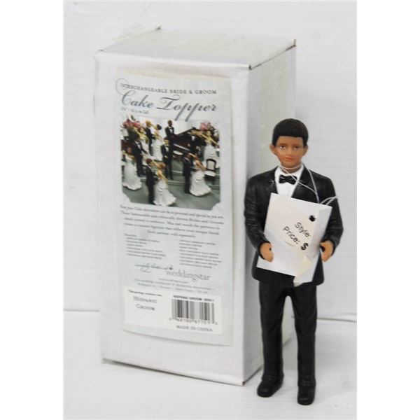 WEDDINGSTAR 6 .5" CAKE TOPPER; HISPANIC GROOM